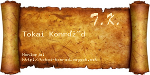 Tokai Konrád névjegykártya